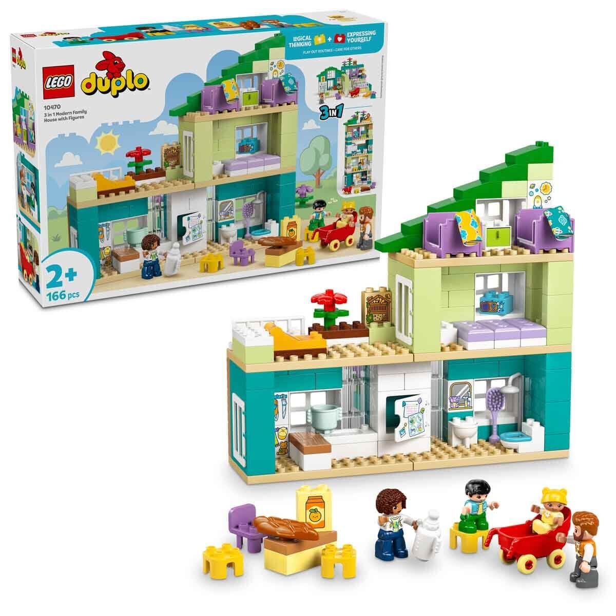 Lego Duplo 3ü1 arada Figürlü Modern Aile Evi 166 parça