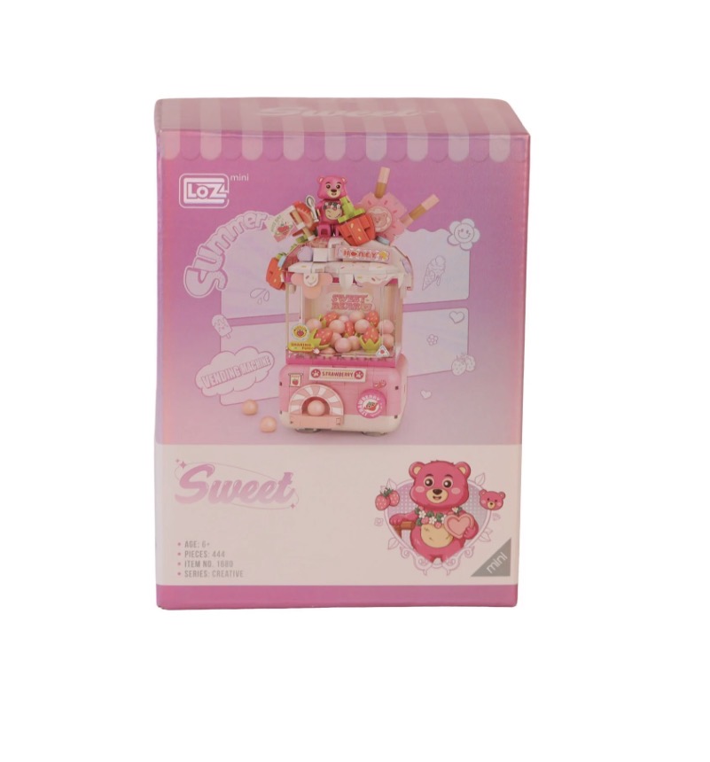 LOZ Sevimli Gashapon Makineleri PEMBE BLOCK OYUNCAK 428 PARÇA