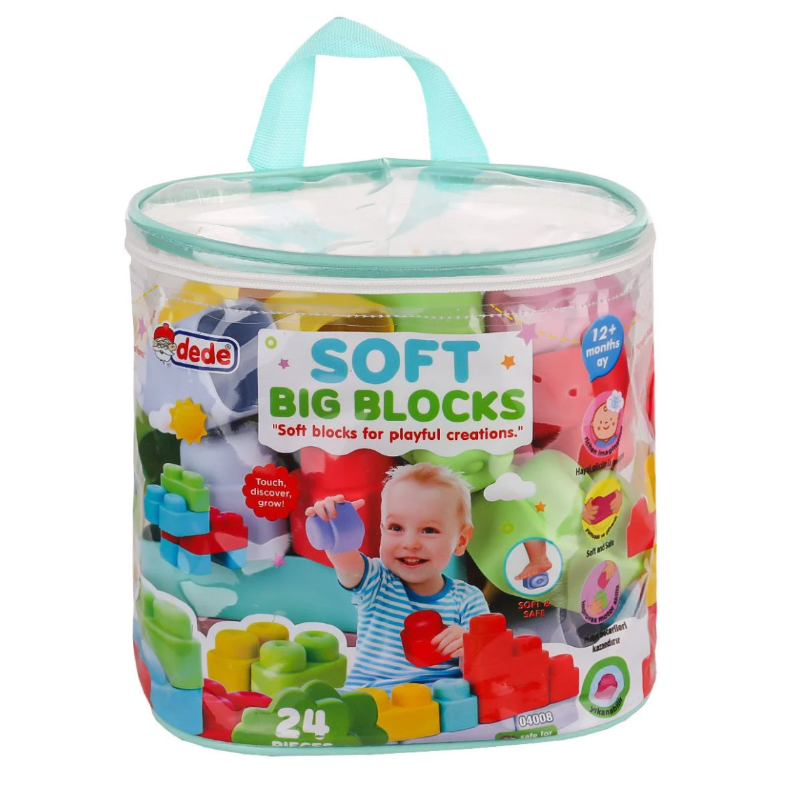Yumuşak Big Bloklar Çanta 24 Parça -Fentoys