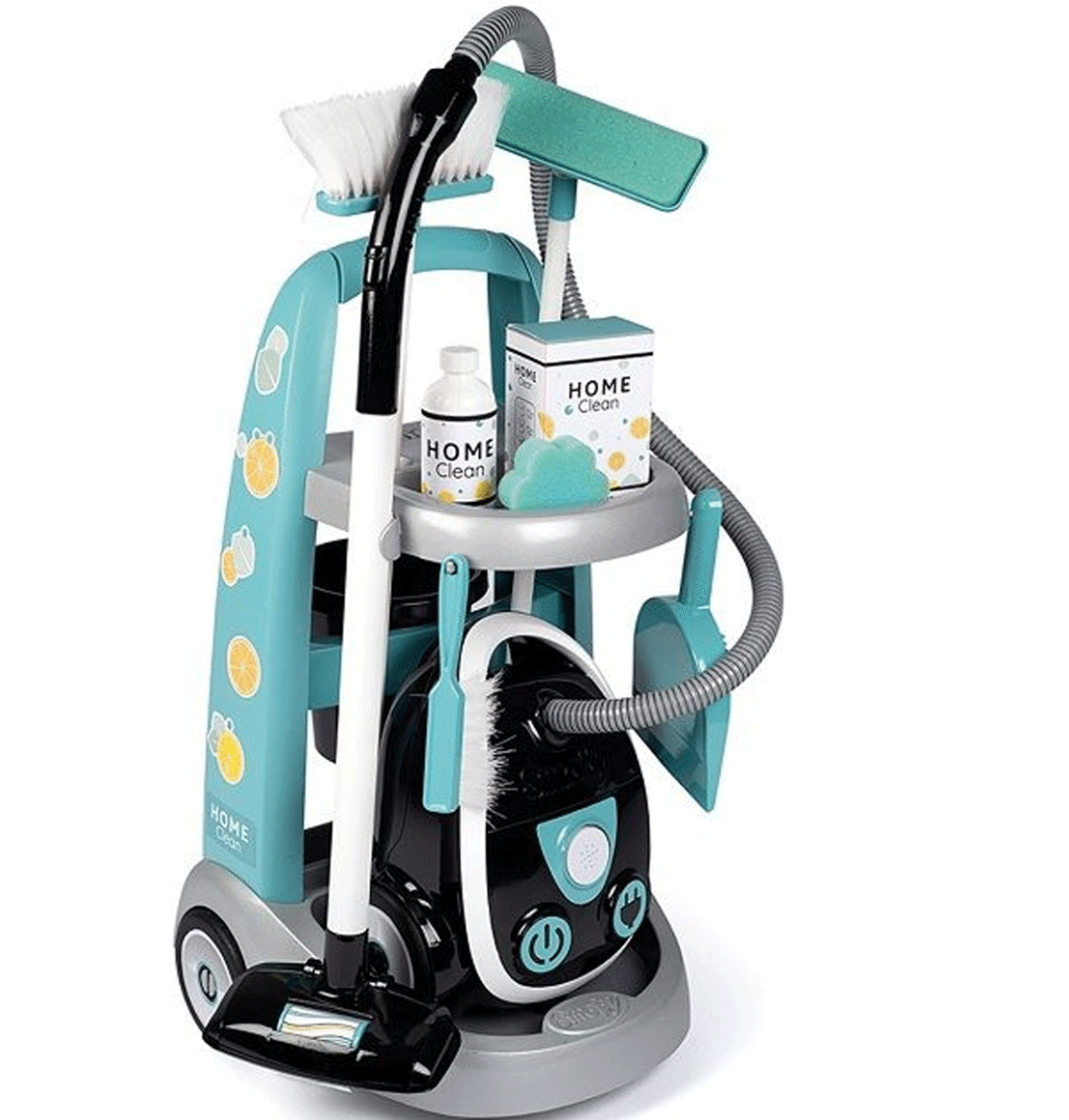 Smoby Temizlik Arabası ve Elektrikli Süpürgesi Oyun Seti