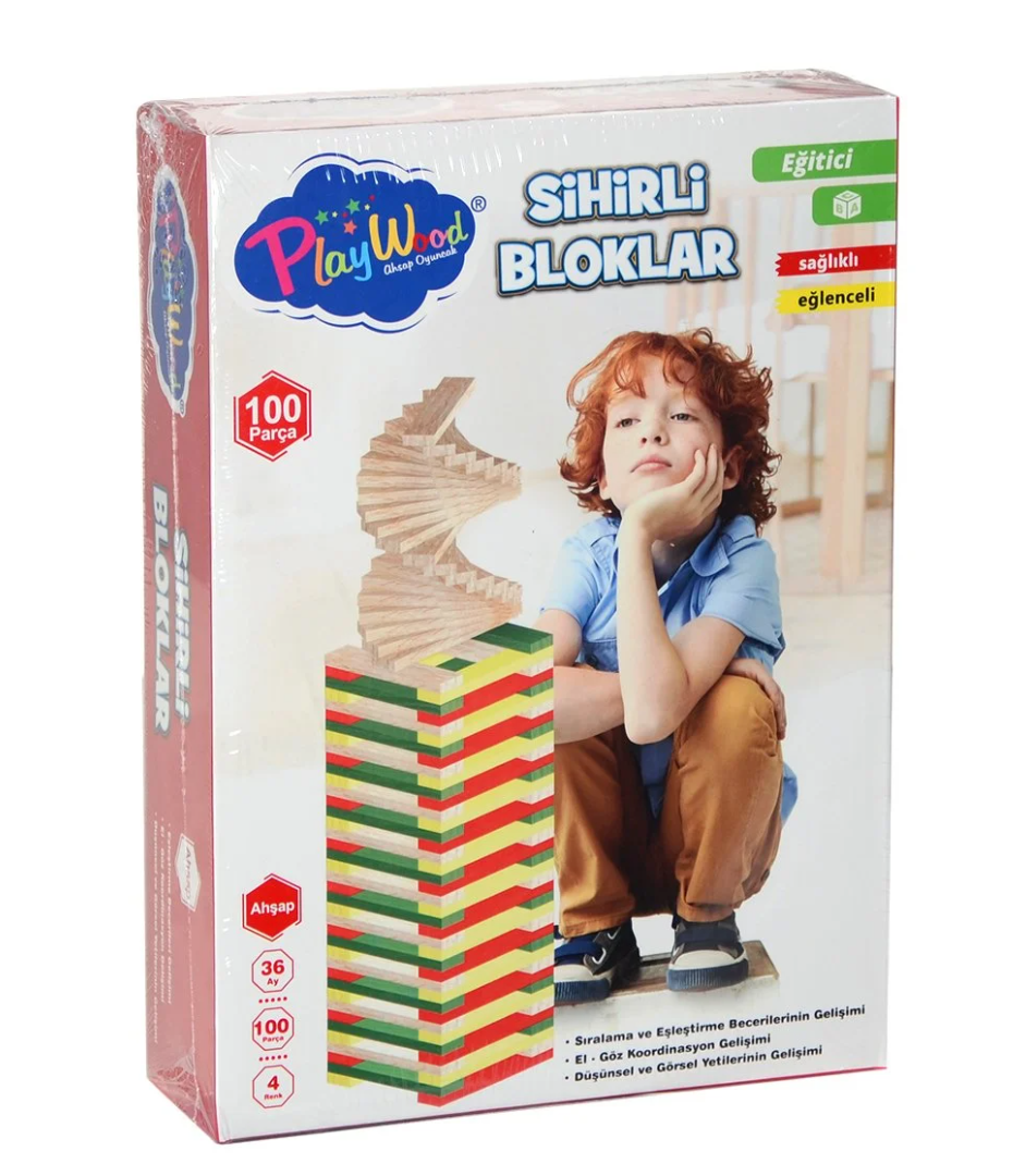 Ahşap 100 Parça Sihirli Bloklar