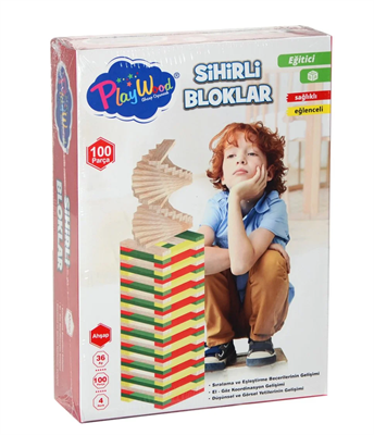 Ahşap 100 Parça Sihirli Bloklar