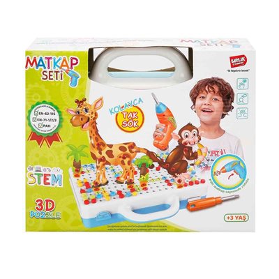3D Eğitici Matkap Seti Hayvanlar