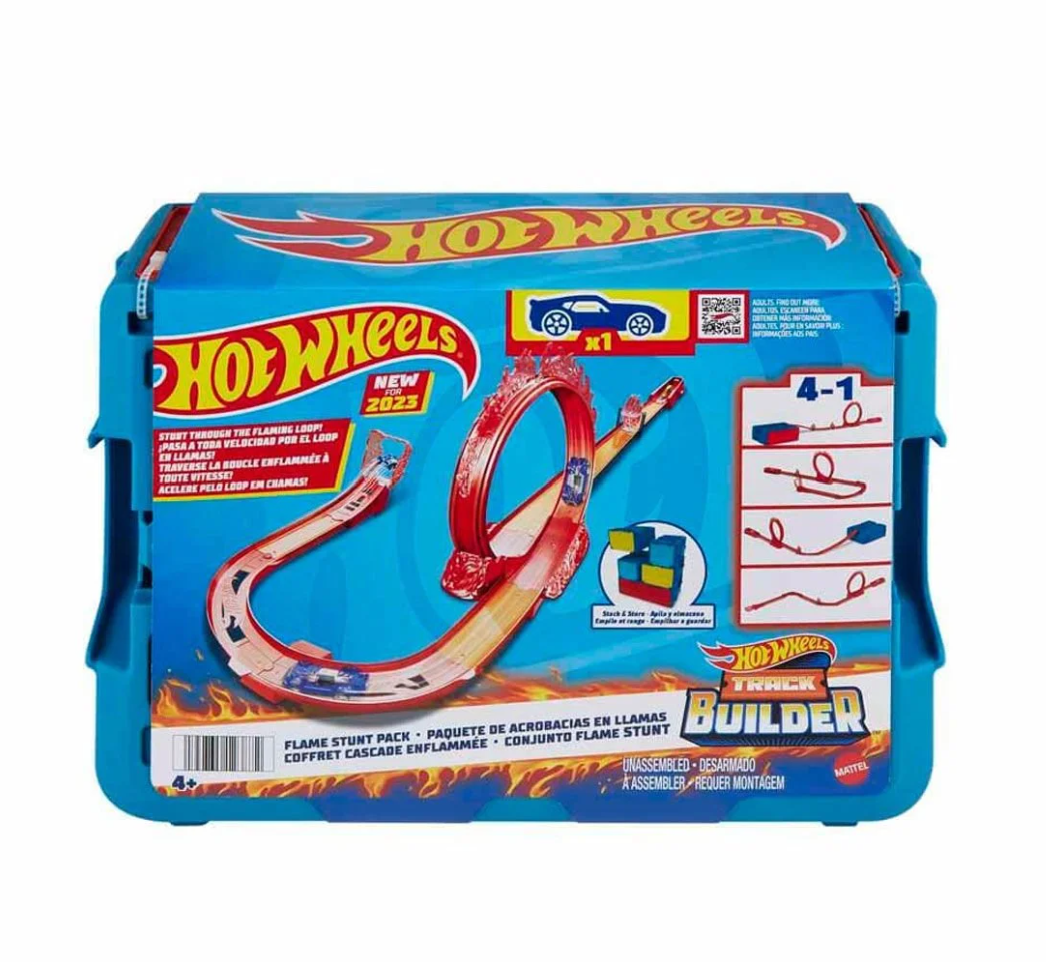 Hot Wheels Track Builder Alev Temalı Akrobasi Seti