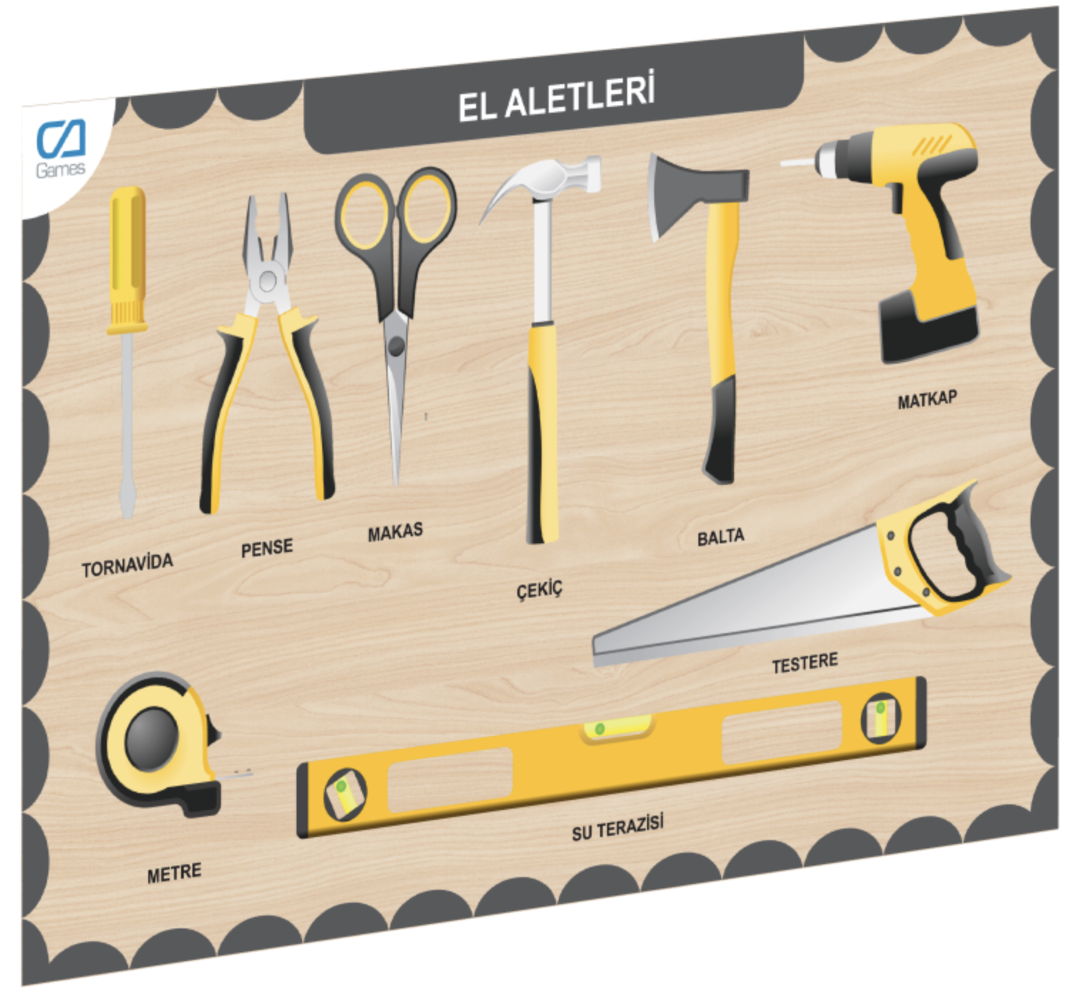 CA GAMES AHŞAP EL ALETLERİ BUL-TAK