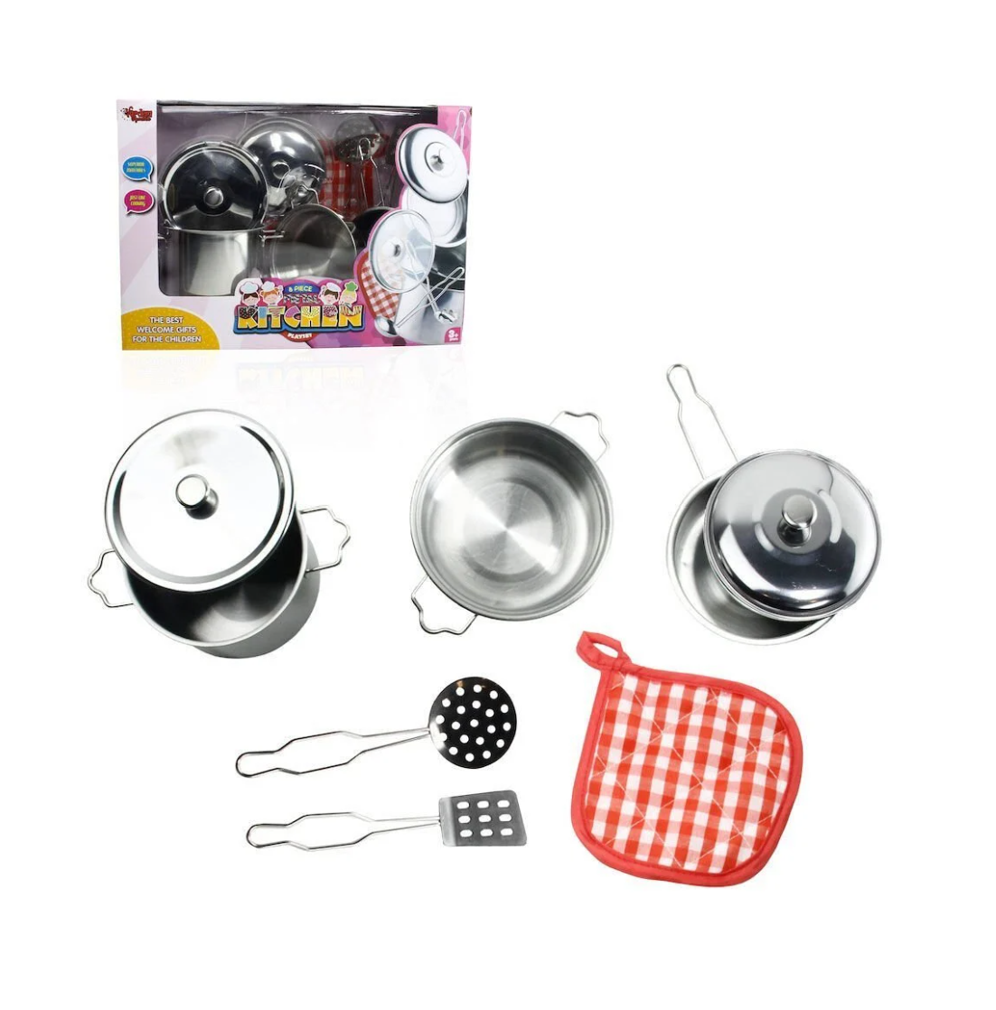 8 PARÇA ÇELİK TENCERE TAVA SET