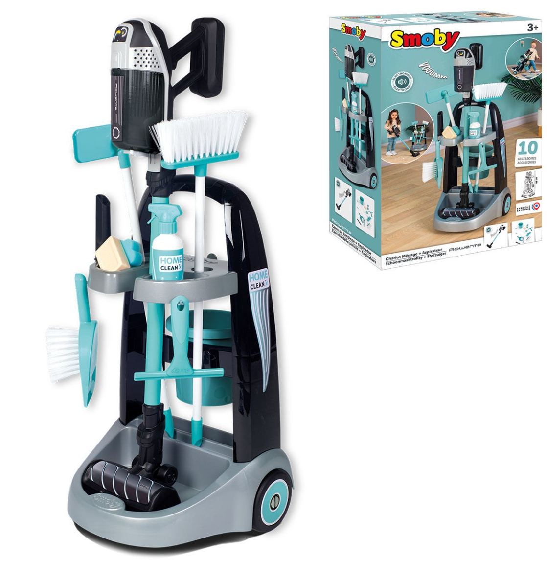 Rowenta Oyuncak Temizlik Arabası + Elektrikli Süpürge