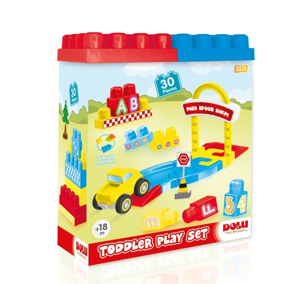 OYUNCAK YOL VE BLOK SET 30 PCS