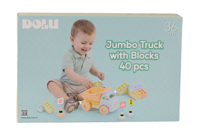 OYUNCAK JUMBO KAMYON VE BLOKLAR 40 PARÇA