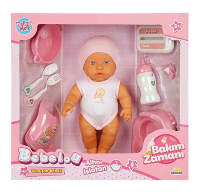 Bebelou Bakım Zamanı Sesli Gülen Ağlayan Bebek 32 cm