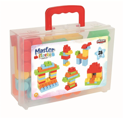 Master Bloklar 28 Parça Çantalı -Pilsan Oyuncak