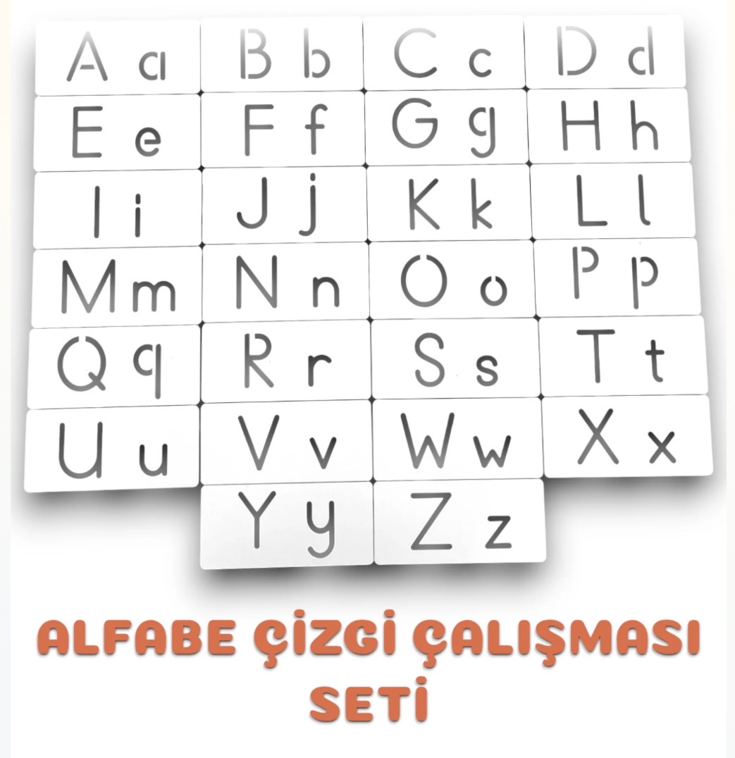 Alfabe Çizgi Çalışması Seti