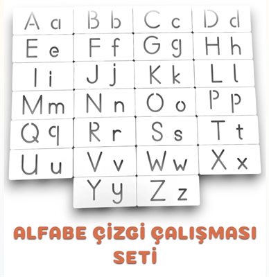Alfabe Çizgi Çalışması Seti