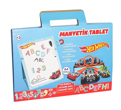 HOT WHEELS MANYETİK TABLET 62 PARÇA MANYETİKLİ