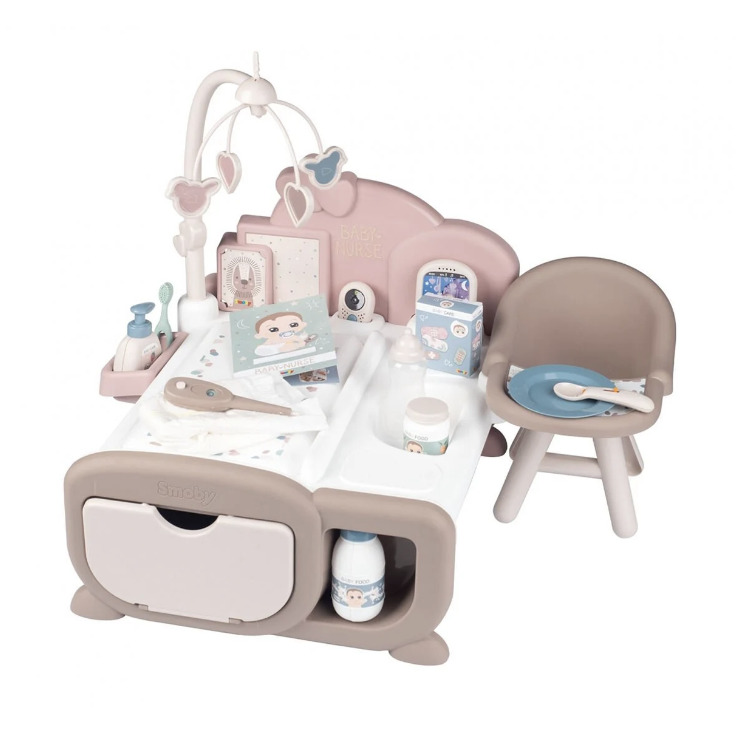 Smoby Baby Nurse Nurserie Cocoon - 3'ü 1 Arada Bebek Oyun Seti +3 yaş